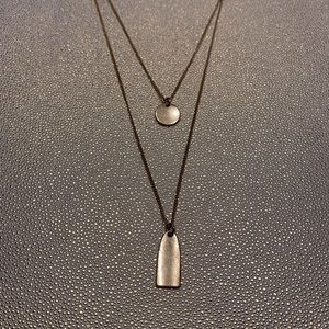 J. Crew Double Two-Layer Necklace / Matte Gold